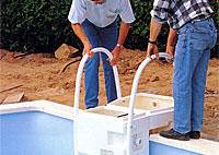 Заливка воды и установка оборудования